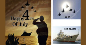 US Pacific Fleet’s July 4th graphic features Russian warships and fighter jets