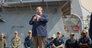 Navy secretary cited climate change as top priority as Biden proposes shrinking the fleet