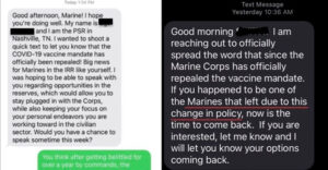 Military Recruiters Beg Marines Booted Over COVID Vax To Come Back