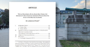 We All Wear Green, We All Bleed Red, There is No Difference: Race-conscious Admissions Policies Have No Place at Our Military Academies
